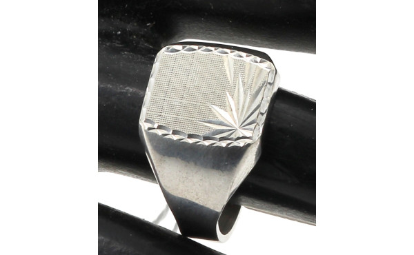 Chevalière en argent 925ème, non gravée,