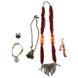 Style ETHNIQUE - Lot de 5 bijoux : 2 col
