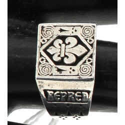 Chevalière bretonne en argent, poinçon c