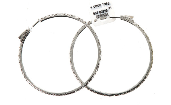 Paire de BO créoles en argent 925ème, di