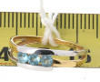 Bague deux ors 750ème (18 cts) sertie de