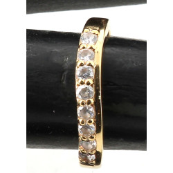 Bague moderne en plaqué or et pierres bl