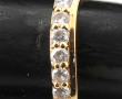 Bague moderne en plaqué or et pierres bl