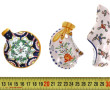 MALICORNE - Lot de 5 secouettes en faïen