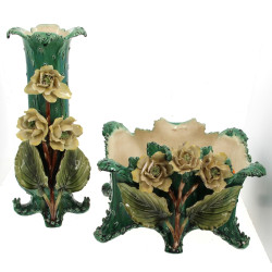 Jardinière (H 25 x L 35 x P 24 cm) et va
