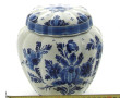 DELFT - Pot couvert en faïence à décor f