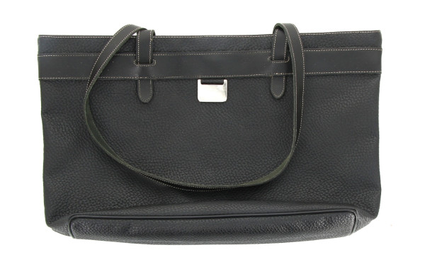 PAQUETAGE - Sac forme cabas en cuir noir