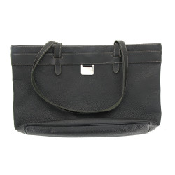 PAQUETAGE - Sac forme cabas en cuir noir