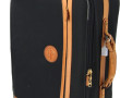 LANCEL - Valise en toile noire et cuir, 