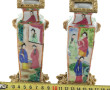 CANTON - Paire de petits vases en porcel