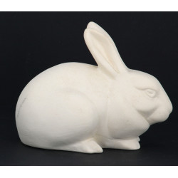 lot de 2 pièces en biscuit : Lapin (H 10