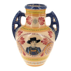 HENRIOT Quimper - Vase à deux anses ajou