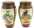 HB QUIMPER - Paire de vases en faïence p