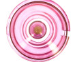 Confiturier ancien en cristal rose et fi