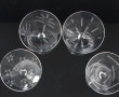 4 verres à cocktail en cristal gravé, H 
