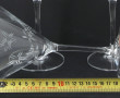 4 verres à cocktail en cristal gravé, H 