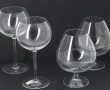 4 verres à cocktail en cristal gravé, H 