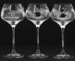 8 verres à vin d'Alsace en verre gravé