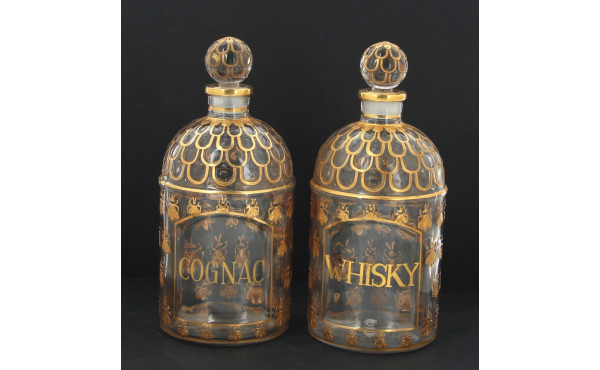 GUERLAIN - Deux flacons grand format d'e