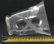 Vase années 50 en verre gravé en partie 