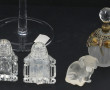 Clochette en verre et verre dépoli prise
