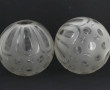 Paire de globes de lampes en verre: on y