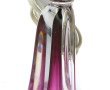 Pied de lampe en cristal transparent et 