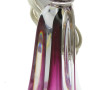 Pied de lampe en cristal transparent et 