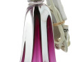 Pied de lampe en cristal transparent et 