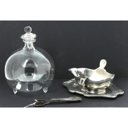 Gobe-mouche ancien en verre (éclats au c