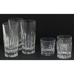 5 verres à porto à fond plat en cristal 