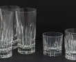 5 verres à porto à fond plat en cristal 