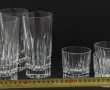 5 verres à porto à fond plat en cristal 