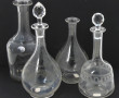 Lot de 4 carafes anciennes dont 2 avec b