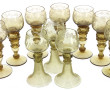 7 roemers en verre gravé probablement BO