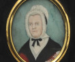 "Portrait de femme", miniature XIXème pe