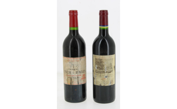 Lot de 2 bouteilles: - 1 B LYNCH BAGES 