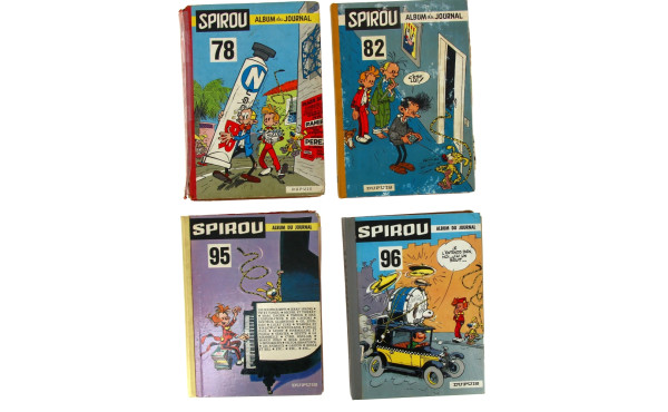 SPIROU albums 78,82,95,96, (qqs marques 