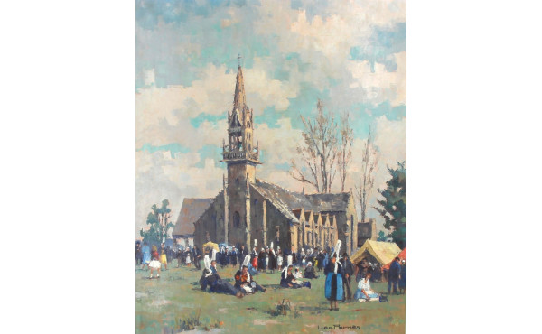 Léopold PERNES (1912-1980) "Scène de par