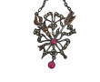 Pendentif ancien en argent serti de stra