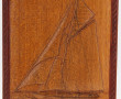 VOILIER en mer - Panneau en bois sculpté