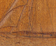 VOILIER en mer - Panneau en bois sculpté