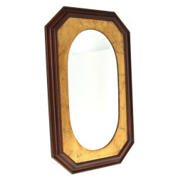 Miroir à pans coupés à vue ovale biseaut