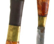 Couteau artisanal, lame forgée gravée RJ