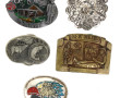 5 boucles de ceinture en métal dont une 