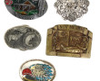 5 boucles de ceinture en métal dont une 