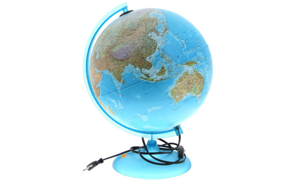 Globe terrestre éclairant sur base plast