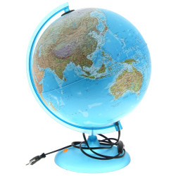 Globe terrestre éclairant sur base plast