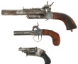 Lot de pistolets XIXème: un pistolet à c