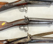Lot de trois fusils de chasse XIXe à pe